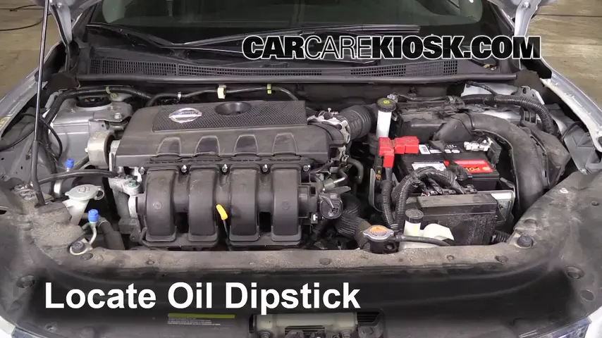 2013 Nissan Sentra SV 1.8L 4 Cyl. Oil Check Oil Level